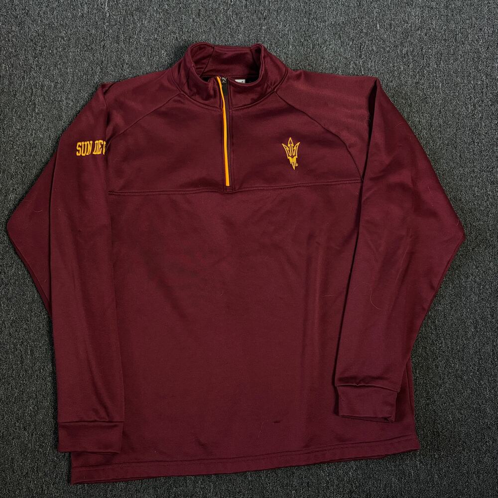 Vintage Y2k Champion Arizona State Sun Devils Asu 1/4 Zip Pullover Longsleeve M